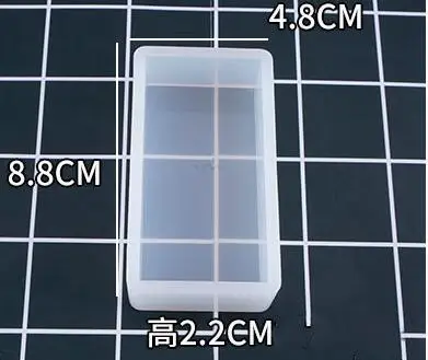 Crystal UV Epoxy Square Rectangular Mold Silicone High Mirror Cubes Handmade Jewelry Making Tool Decoration Craft Display