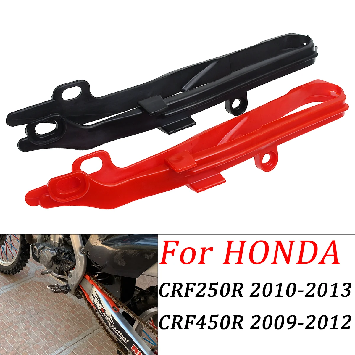 Motorrad Schwinge Kette Slider Guide Schutz Für Honda CRF250R CRF 250R CRF450R CRF 450R 2009-2012 Dirt Pit Bike