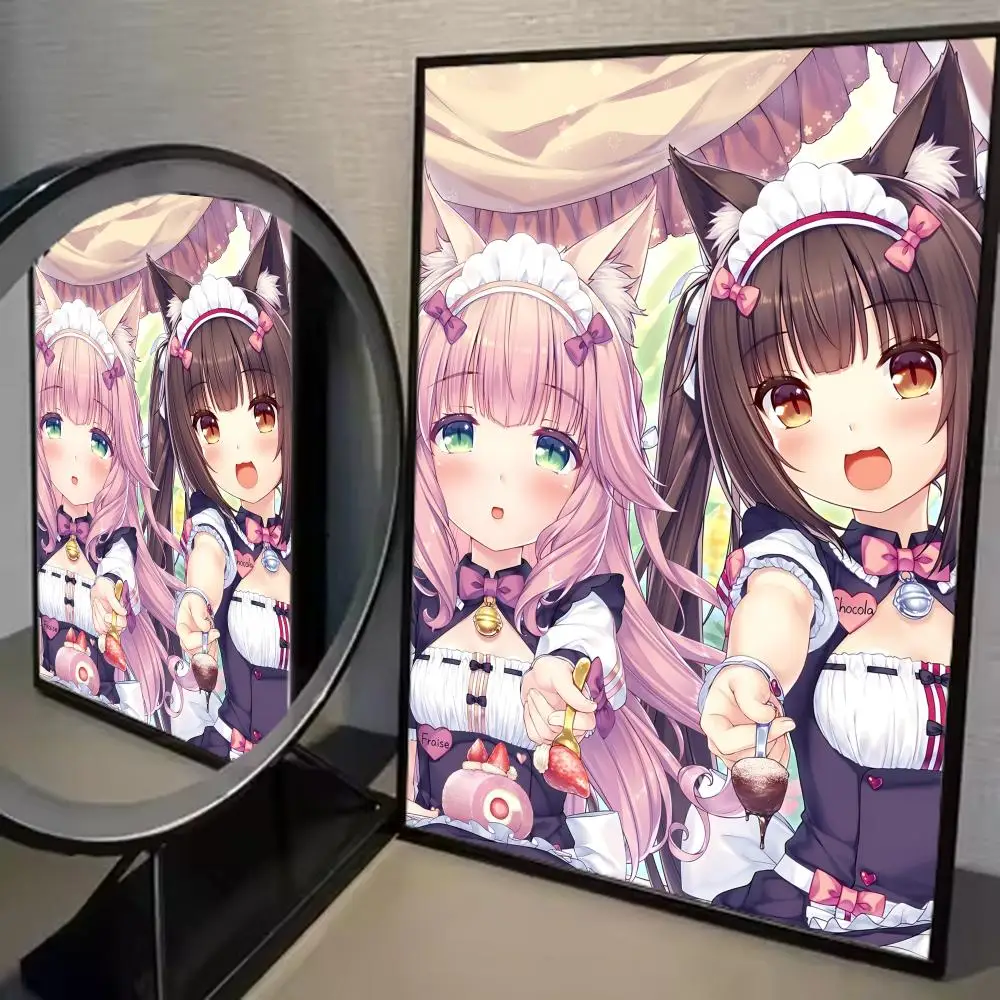 N-Nekopara Anime-Poster, selbstklebender Kunst-Aufkleber aus wasserfestem Papier, für Café, Bar, Zimmer, Wanddekoration – Detail 14