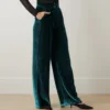 Summer Women Pants Solid Color Chic French Stylish Velvet Wide Leg Pants Autumn Female Trousers Office Lady Trendy Outfit C4916 5