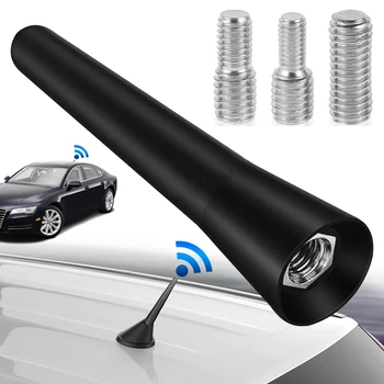 Strong Radio Roof Mount FM AM DAB Black 6.5cm Length Auto Universal with Screws Car Antenna Mini Short Vehicle Accessories 1