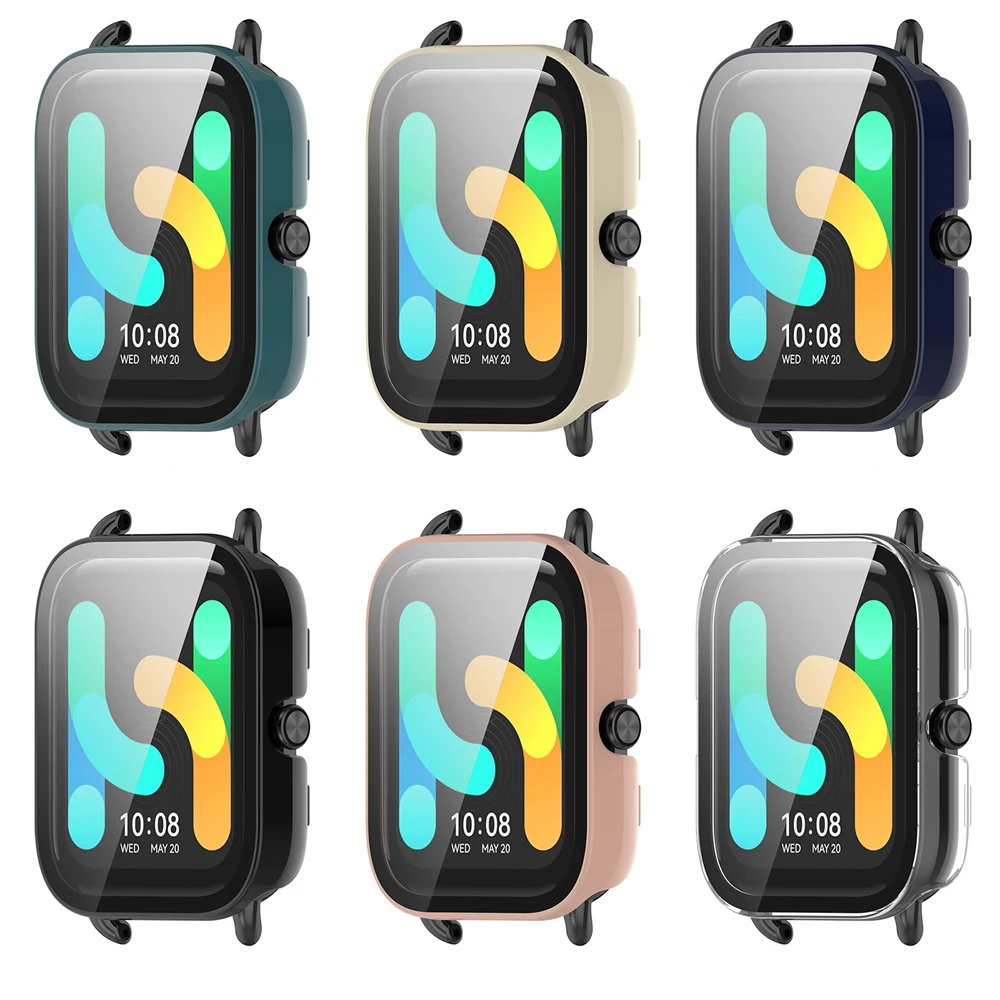 Durable One-Piece Watch Case with Tempered Glass Screen Protector