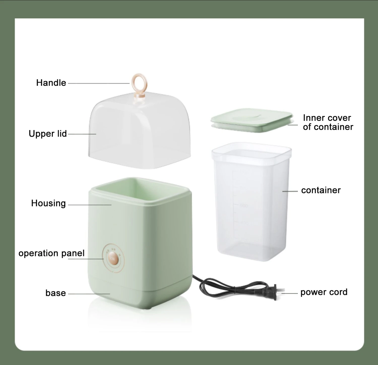 DMWD Multifunction Fermentation Machine Mini Electric Yogurt Maker Full-Automatic DIY Yogurt Tool Natto Rice Wine Fermenter 220V 5