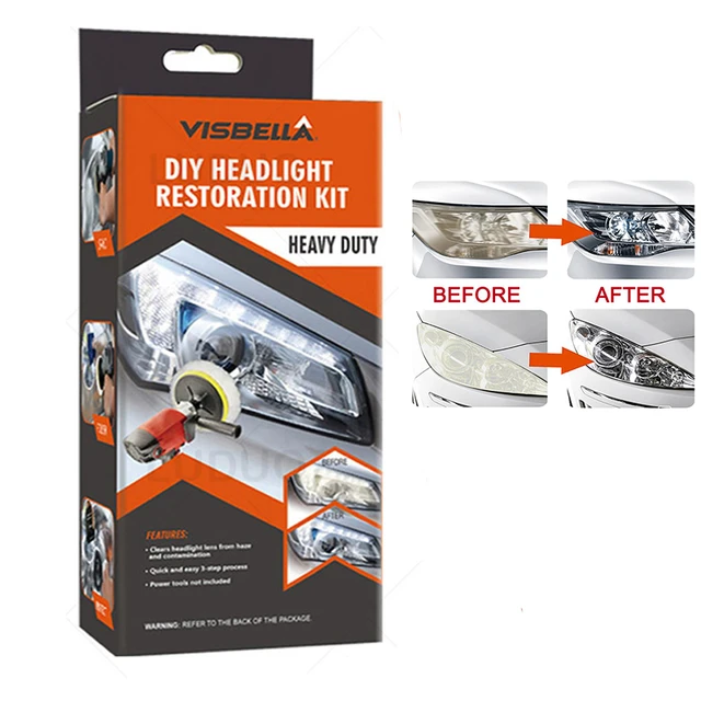 Visbella DIY Headlight Restoration Kit Polishing Sealer - New