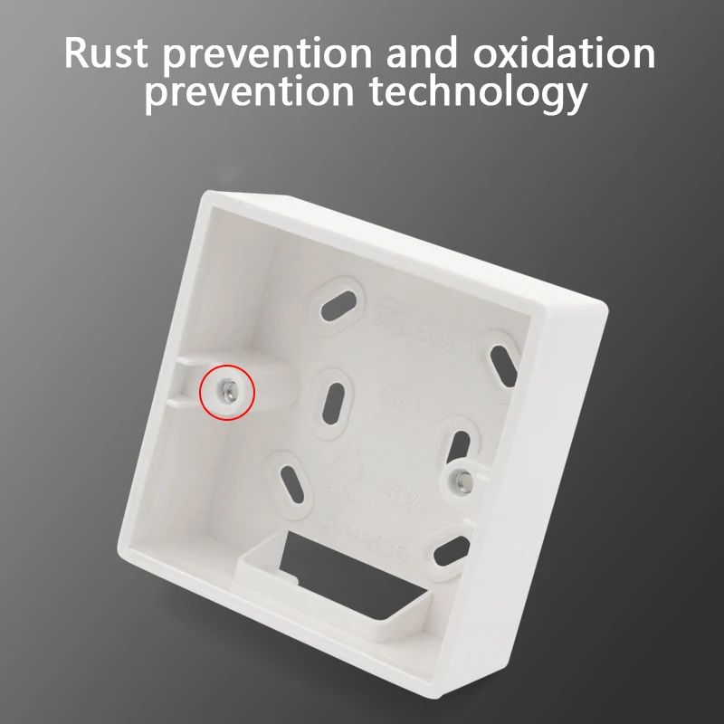 External Mounting Box For 86mm*86mm*34mm Standard Switches And Sockets Apply For Any Position Of Wall Surface external mounting box