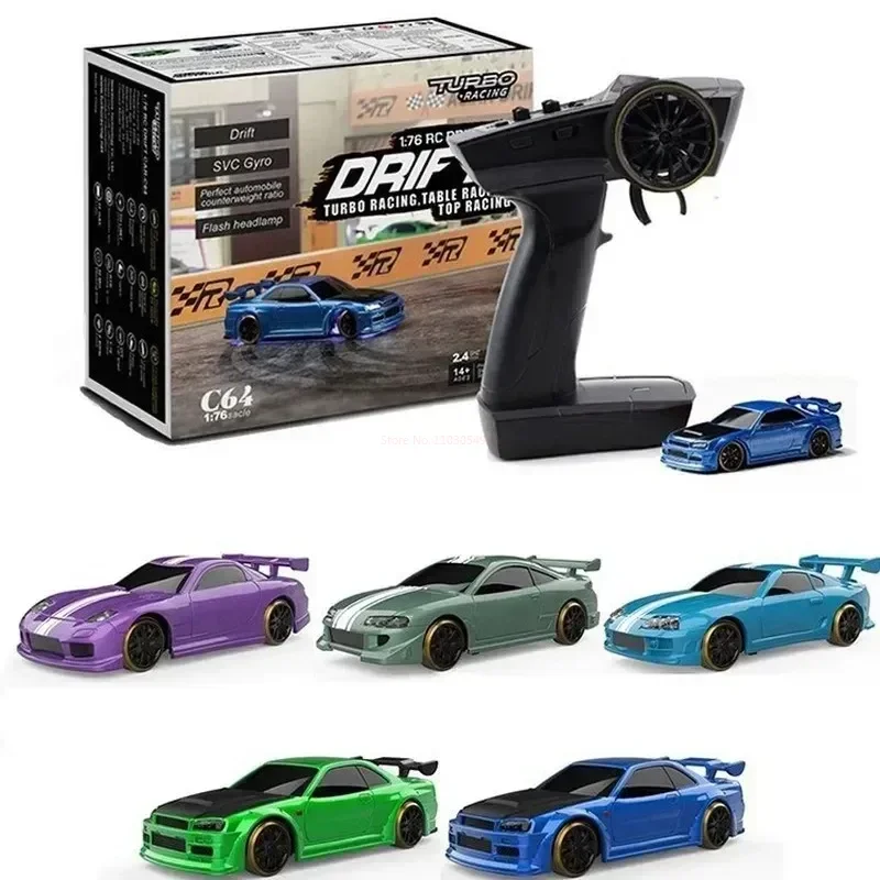 

Гоночный мини-автомобиль с дистанционным управлением Turbo Racing 1:76 C61c62c63c64, маленький пропорциональный задний привод Jdm, игрушка, подарок, безопасный и надежный