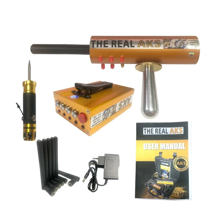 

Real Gold AKS Metal Detector with Filter and Original Case for Silver Gem Diamond Underground Long Range Detect
