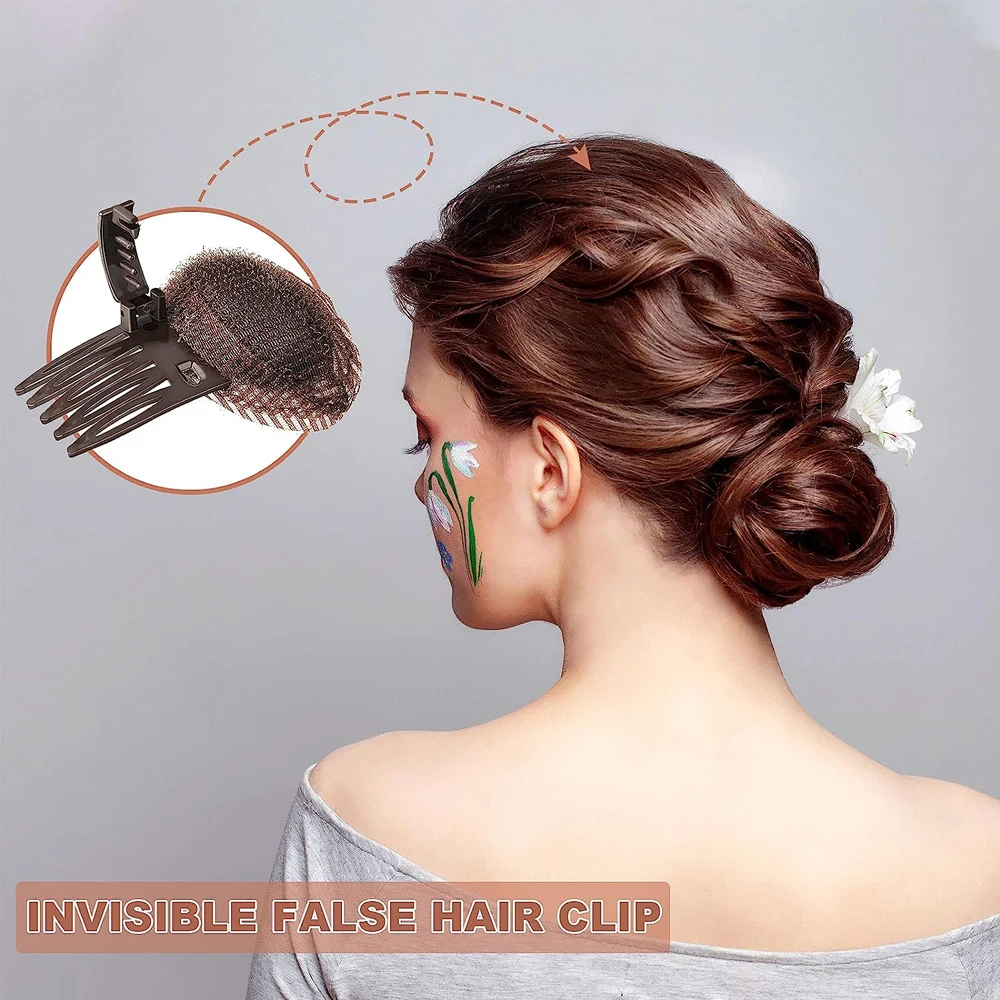 Invisible Fluffy Sponge hair clips Front Line Forehead Volume Base Puff Cushion Hair Clips Bun DIY Styling Women Accessory