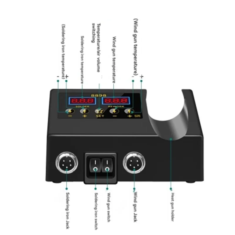 Intelligent constant temperature electric soldering table 2-in-1 mobile phone motherboard maintenance welding tools 5