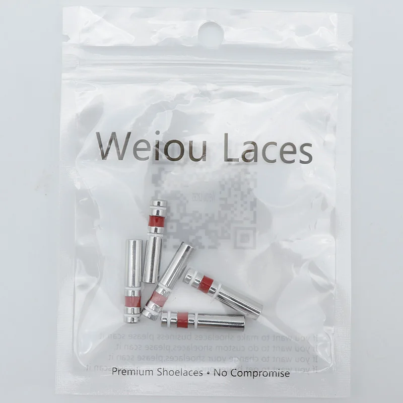 WeiouLace Tips 25.3*5.2mm Women Sneaker Canvas Boot Brightcolor Elegant String Metal Aglets Rope High-Rank Heads 20pcs Wholesale