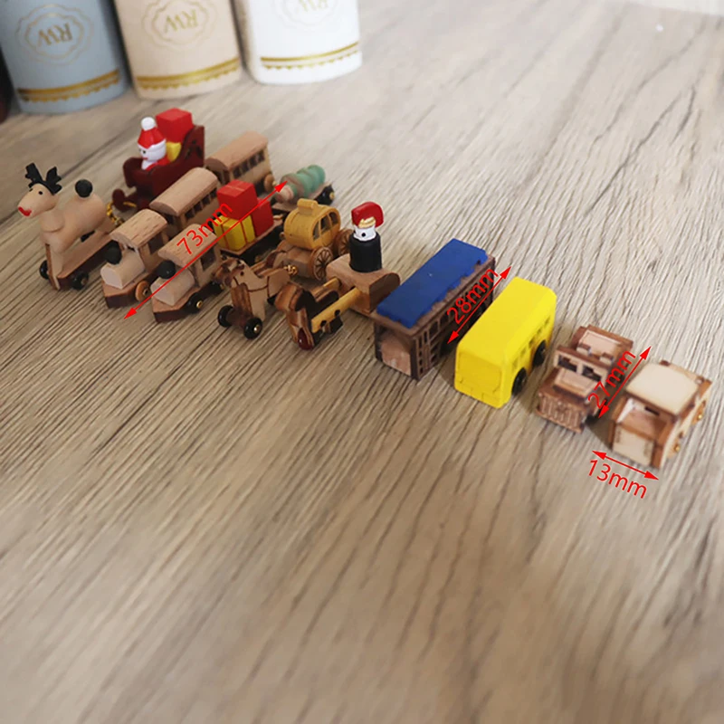 1:12 Scale Dollhouse Miniature Toy Train - Wooden Children's Room Accessory