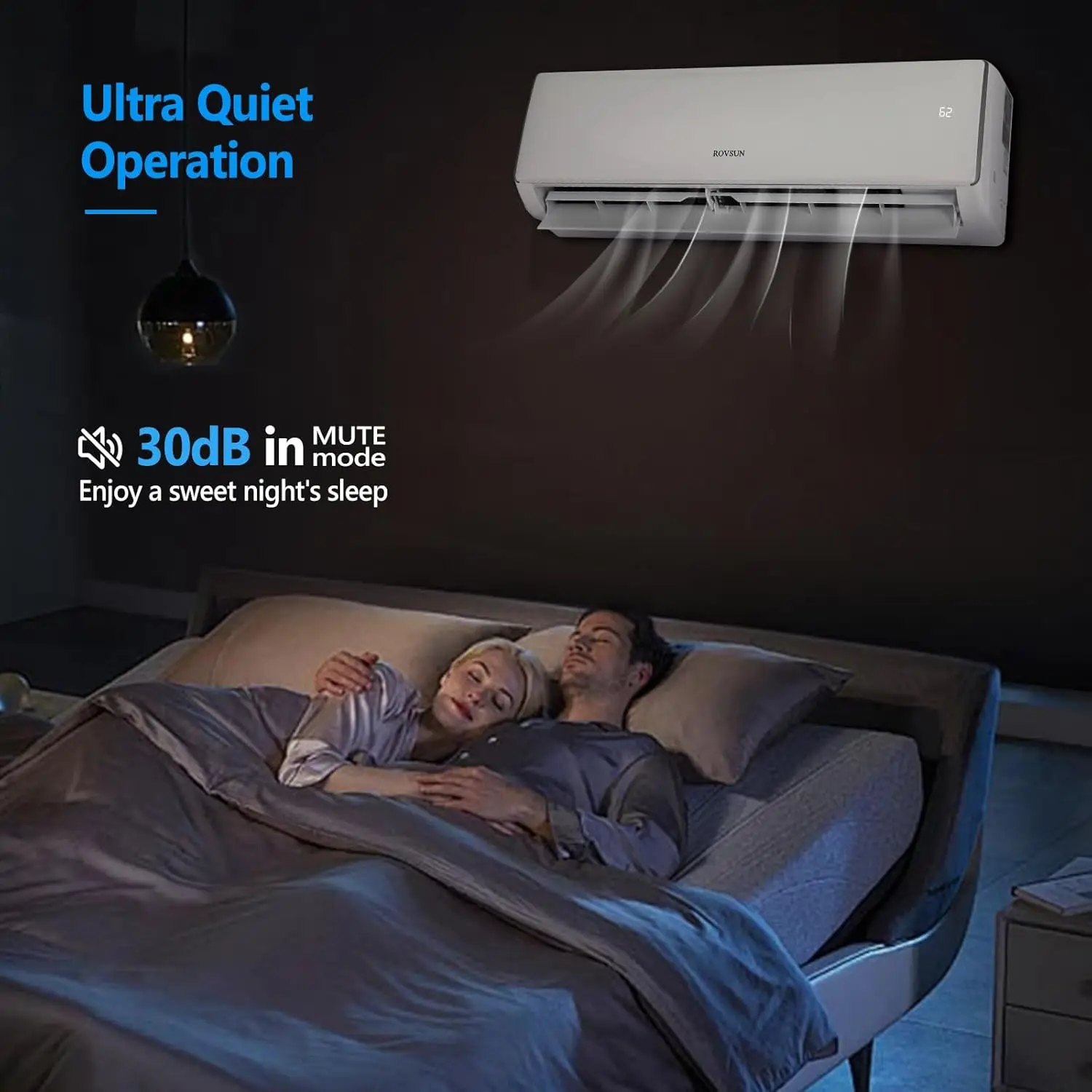 11000 BTU Wifi Enabled Mini Split Air Conditioner & Heater 17 SEER2 115V Inverter Ductless Wall AC Unit with Pre-Charged 5