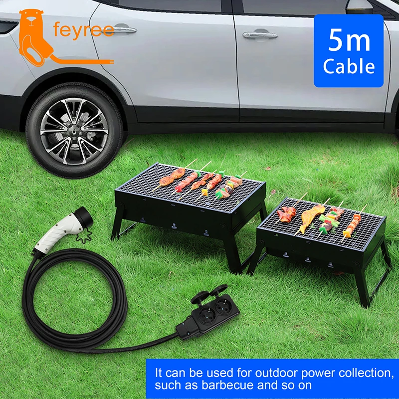 Chargeur Voiture Electrique 3.6KW, 6M EV Chargeur Type 2 Portatif,6/8