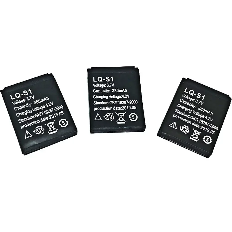 3.7V rechargeable battery 380mAh rechargeable battery Fit smart watch fashion meter QW09 DZ09 A1 W8 X6 V8 lithium battery LQ-S1