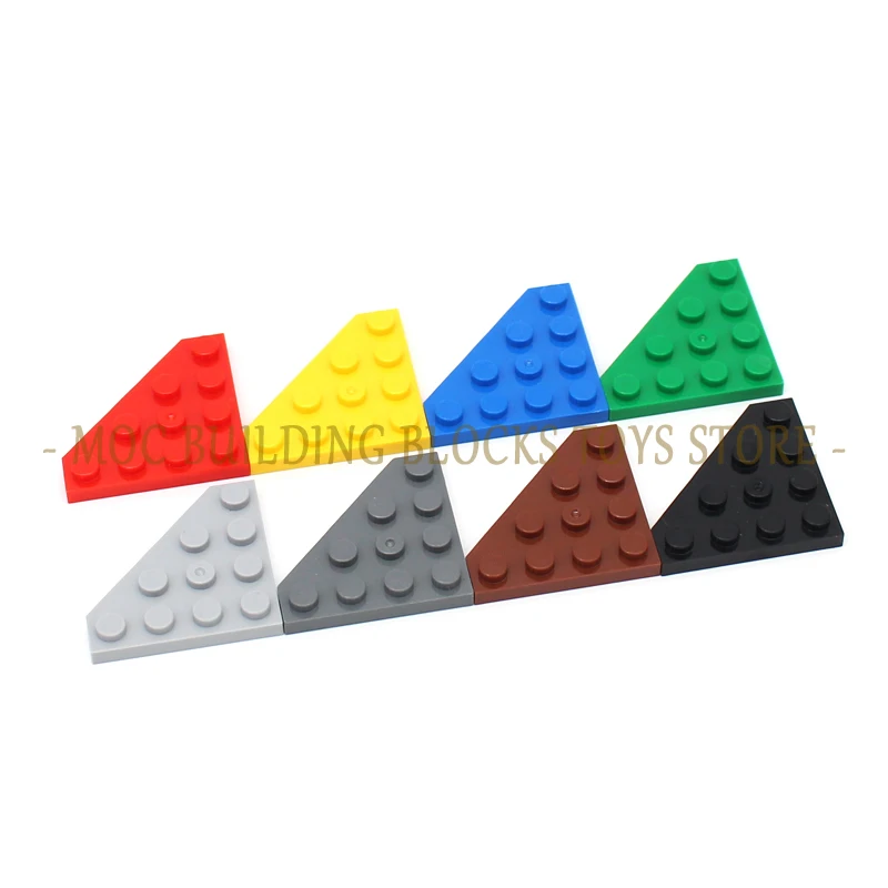 20 Pz/Borsa Moc Brick 30503 Plate 4X4 Cut Corner Building Blocks Wedge Compatibile Con Accessorio Giocattolo Pezzo Classico
