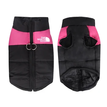 Ropa de invierno para perros de 8 tamaños, S-5XL para mascotas, chaleco Cálido impermeable para perros grandes, abrigos de esquí para gatos y cachorros, chaquetas Verdes/Rojas/azules/rosas 1