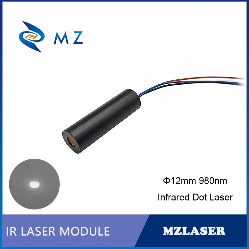 

TTL PWM Infrared Dot Laser Hot Selling Compact D12mm 980nm 10mw 3V IR Laser Diode Module Glass Lens Industrial Grade