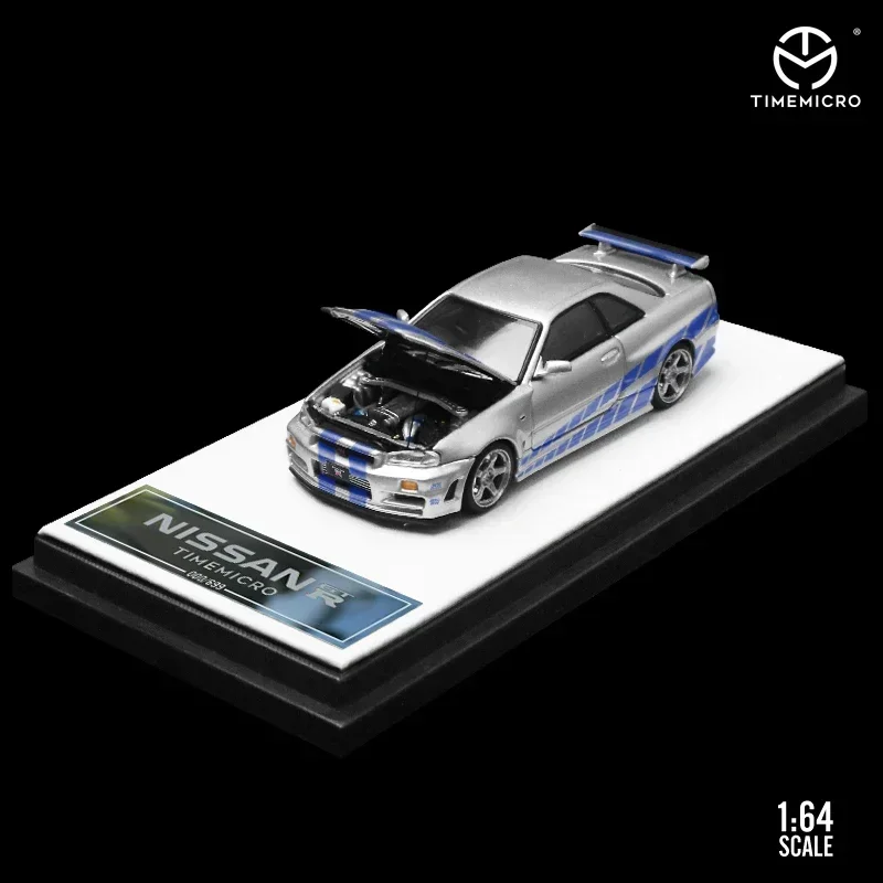 TIME MICRO 1:64  GTR R34 open cover Fast & Furious RX7 EVO7 Supra A80 Diecast Model Car 2