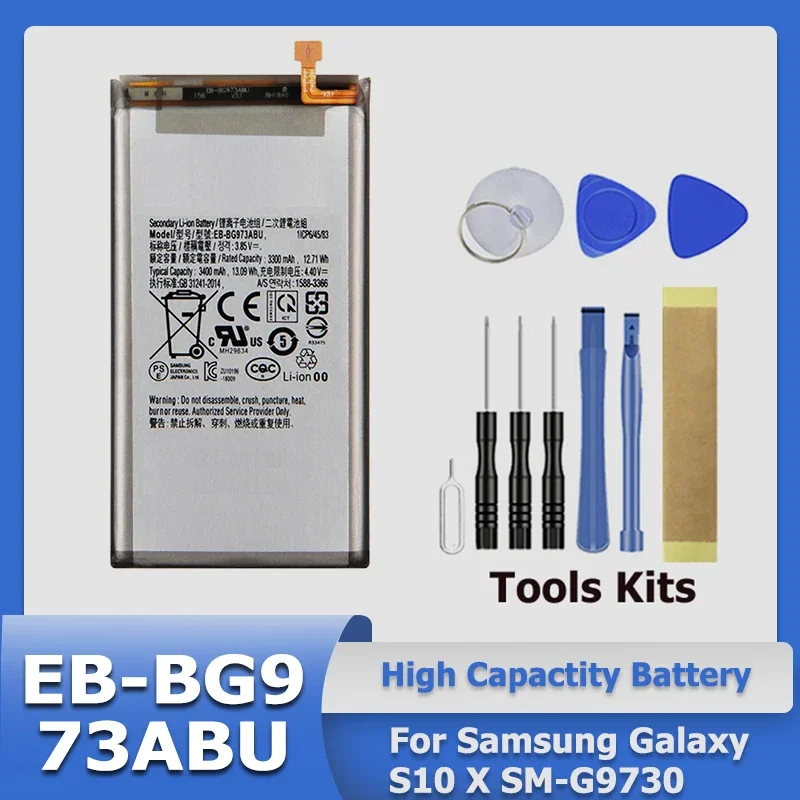 

EB-BG975ABU EB-BG973ABU Battery For Samsung Galaxy S10 S10X SM-G973 SM-G975F SM-G975U G975W G973F G973U G973W G9730 Plus