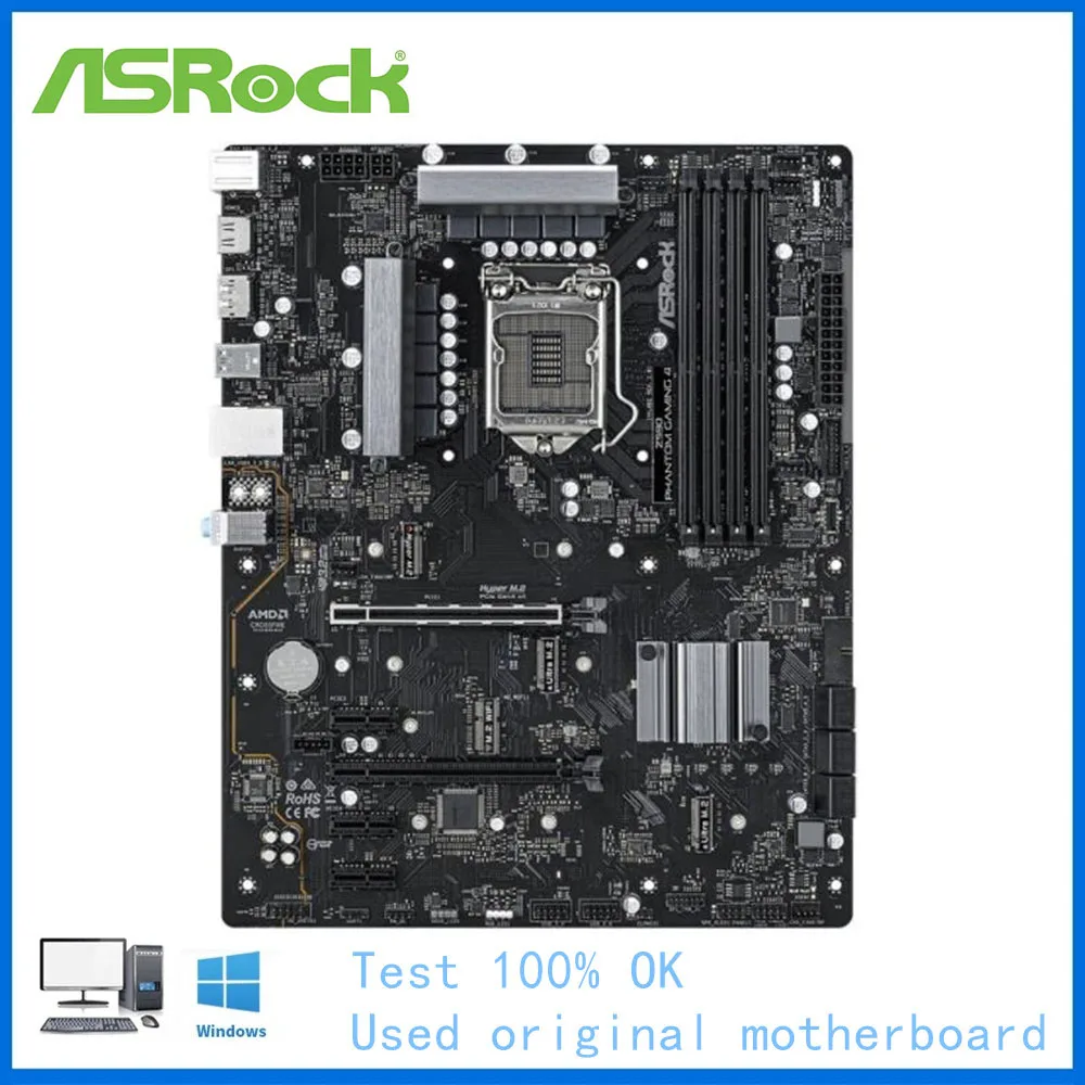 Z590 Utilizzato Per Asrock Z590 Phantom Gaming 4 Socket Lga1200 Ddr4 Scheda Madre Desktop 11Th 10Th Gen Supporto Per Scheda Madre 11900K 10700K