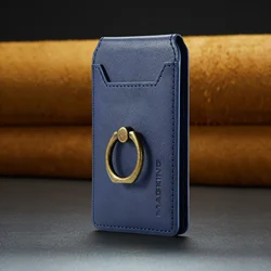 Premium Magnetic Leather Wallet and Card Holder Case with Stand Feature (DM - K1C - blue)