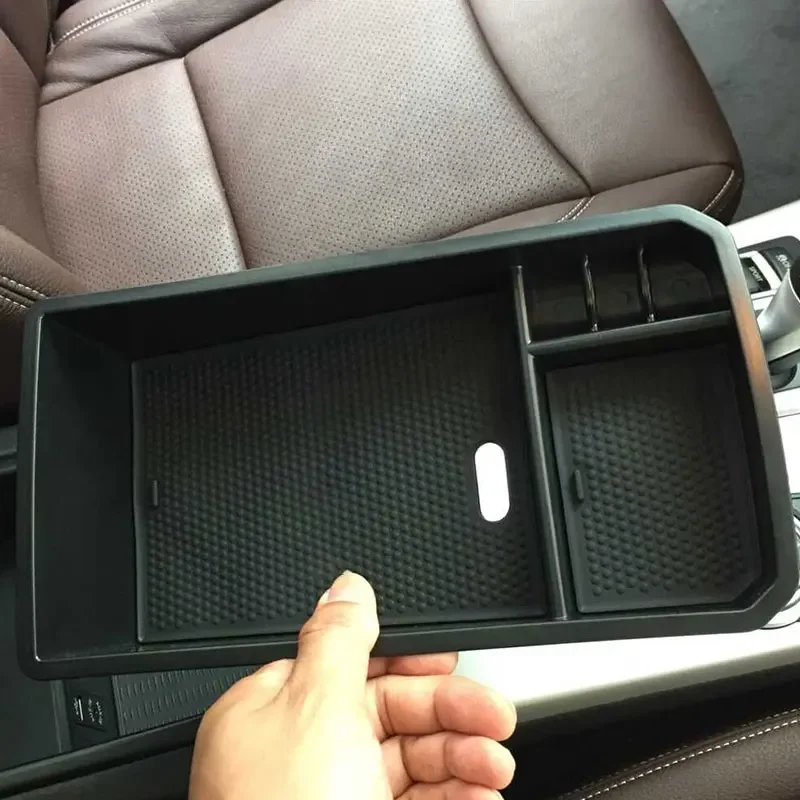

For BMW X3 F25 2011-2016 for BMW X4 F26 2011-2016 ABS Black Car Central Storage Box Glove Armrest Box Tray Car Accessories