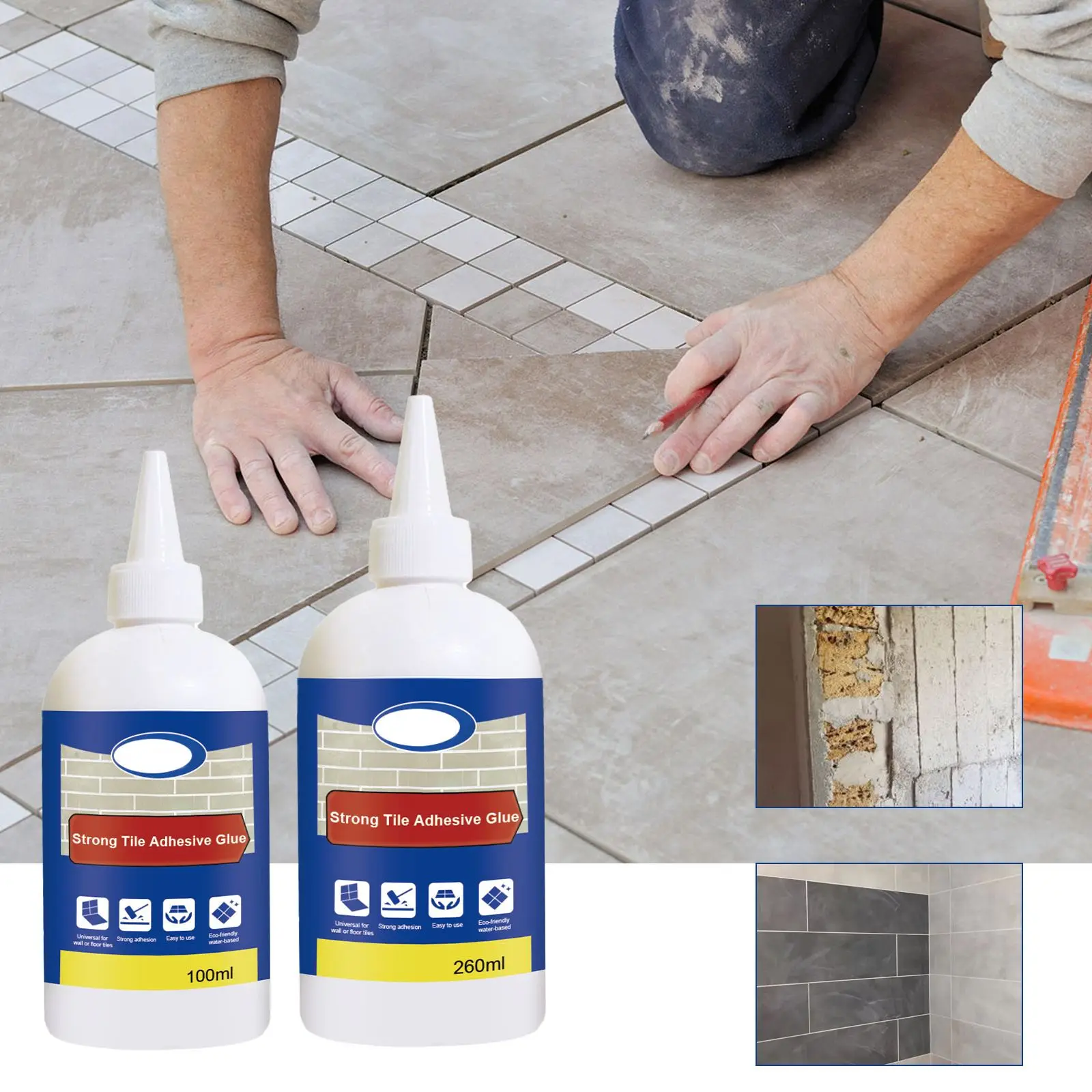 1/2Pcs Strong Tile Adhesive Glue Wall Floor Repair Glue Waterproof Coating  Agent For Tiles Peeling Hollowing Ceramic Adhesive - AliExpress