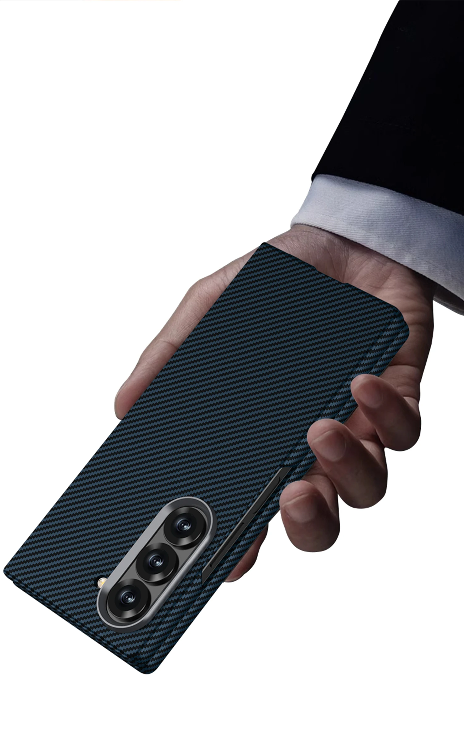 Ultra-thin Carbon Fiber Texture Case For Samsung Galaxy Z Fold 6 Screen Glass Pr