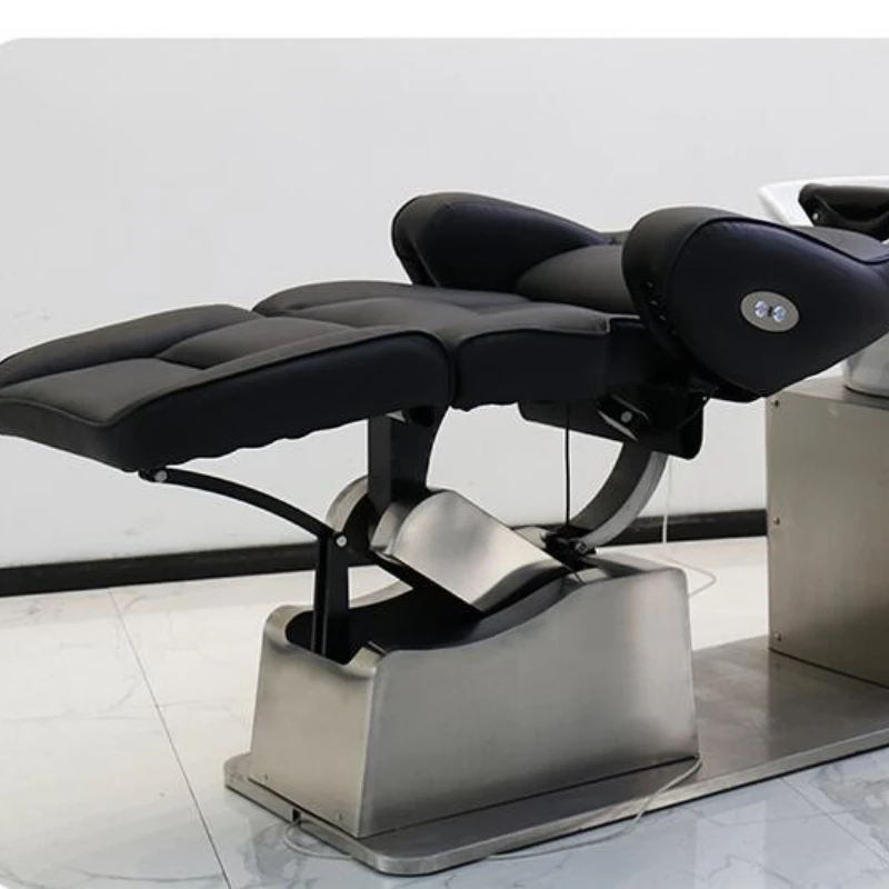 

High-end sitting shampoo bed, semi-reclining flushing bed, hair salon, electric lift shampoo chair, barbershop and hair salon
