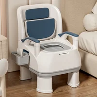 Comfortable Backrest Shower Cabin Chair Home Disabled Toilet Seats Portable Indoor Pregnant Toilet Chair for Elderly Commode 1