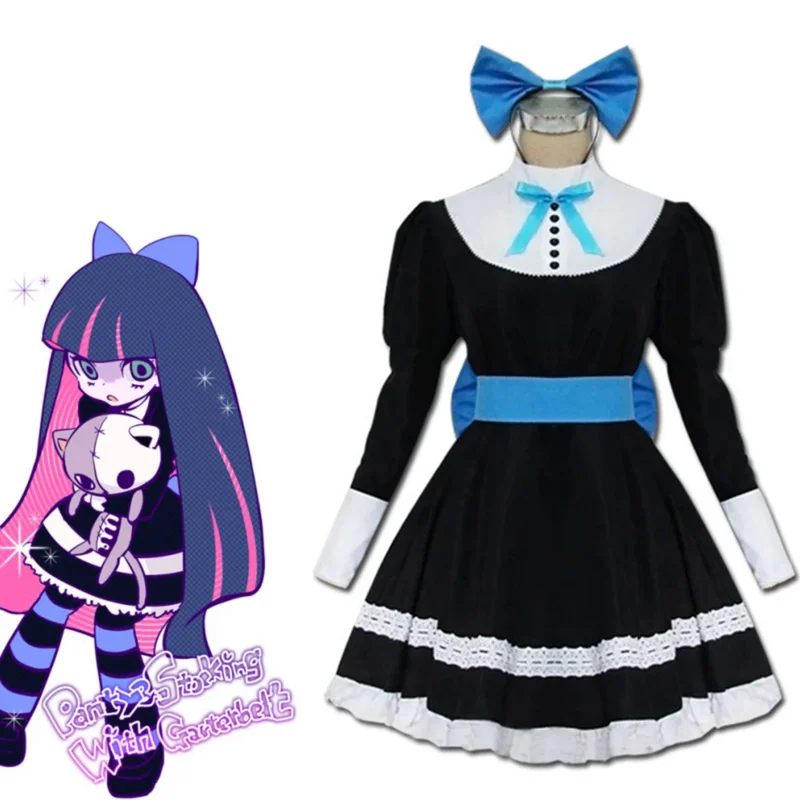 

Unisex Anime Cos Panty Stocking with Garterbelt Anarchy Cosplay Costumes Outfit Halloween Christmas Uniform Custom Size