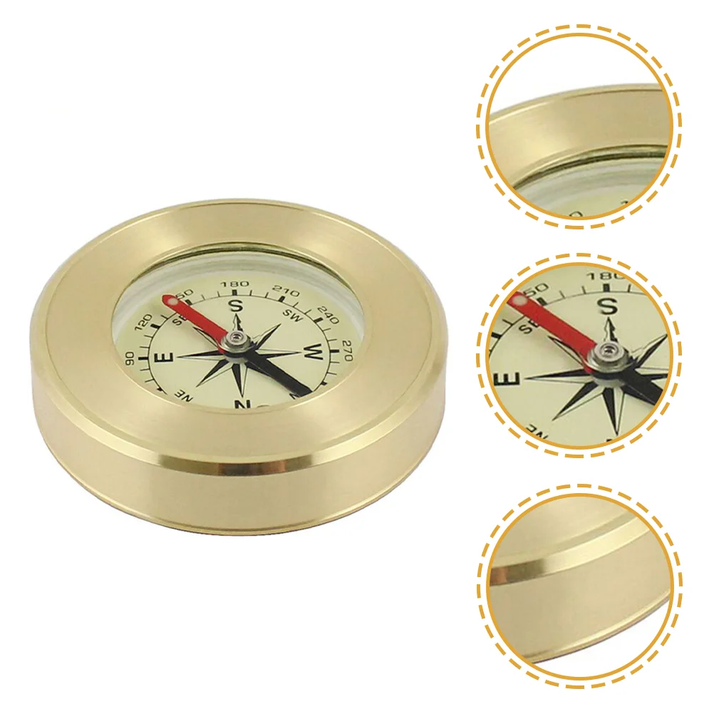 Compass Multi-functional Brass Pocket Nautical Hiking Mini Equipment Child Tourist Compass