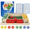 4 Player Shut the Box Wooden Board Games for Kids Adults 4-Sided Shut Party Club Dice Board Box Game Set Interesting Family Game 6
