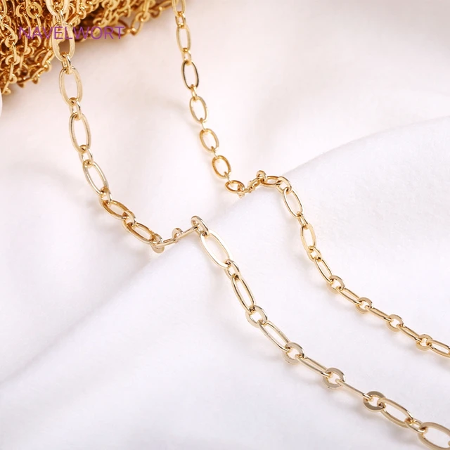 Necklace Chain Jewelry Making Gold Plated  18k Gold Plated Wholesale  Chains - Jewelry Findings & Components - Aliexpress