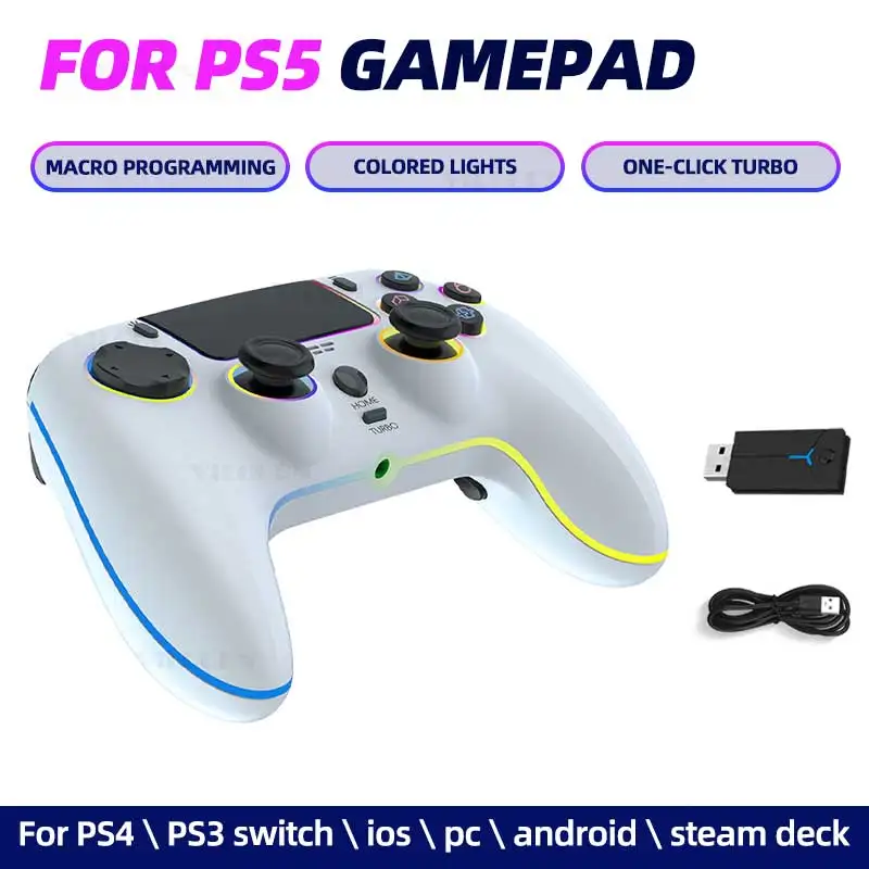 Gamepad sem fio para controlador ps5 para playstation 5 dualsense ps4/ps3 controlador de jogos para pc com vibração/multi toque joystick