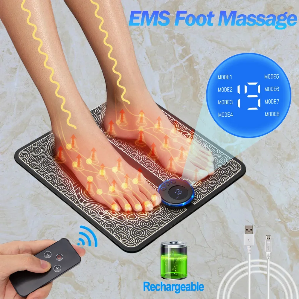 

Electric EMS Foot Massager Pad TENS Feet Massage Muscle Stimulation Relief Pain Improve Blood Circulation,Suppoer Dropshipping