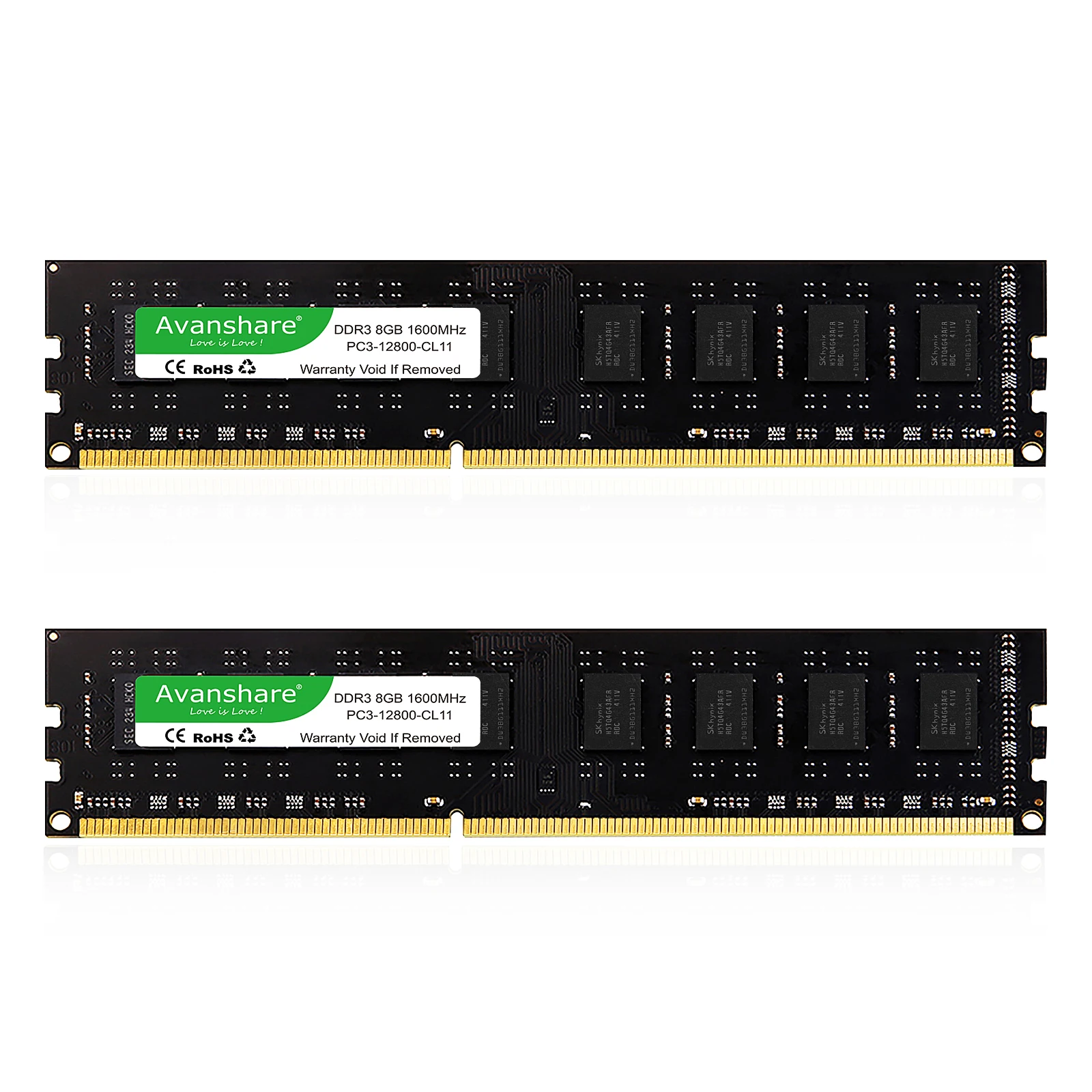 Avanshare Ram Memories DDR4 DDR3 16GB 8GB 4GB 2GB 1333 1600 2400 2666 3200MHz Desktop PC UDIMM For All Motherboards desktop ram memory desktop memory