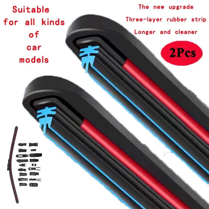 

For BMW 3 Series E46 316 318 320 323 325 328 330 i 1997 1998 2000 2001 2002 2003 2004 2005 2006 2007 THREE Rubber Car Wipers