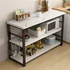 Nordic Light Luxury Kitchen Islands Household Kitchen Cabinets Vegetable Cutting Table Tableware Storage Cabinet rack Cupboard 5