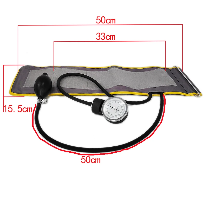 Professional Medical Household Aneroid Sphygmomanometer Stethoscope Manual Blood Pressure Monitor Cotton Cuff Upper Arm