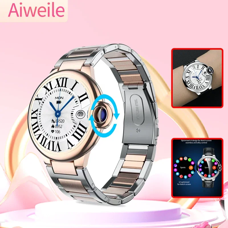 Aiweile AW28 Men Women Smart Watch For Android IPhone IOS, Sports Modes, Wireless Bluetooth Call, New Fashion Gift For Friends