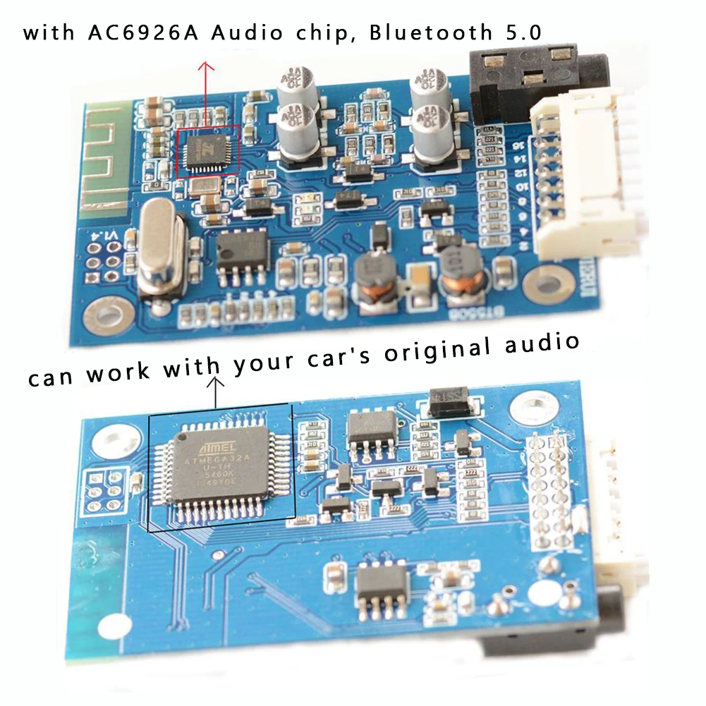 

High-fidelity Sound Quality Bluetooth Interface Adapter Music Aux Module With Mic Support A2DP Play For Honda Odyssey