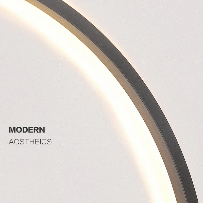 Description Picture 5 of itemModern Decor LED Wall Lamp For Bedroom Living Room Home Nordic Design Round Ring Indoor USB Wall Sconce Lighting Fixture
