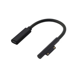 Universal 15V 3A Surface Connect to Type C PD Fast Charging Cable (Black)