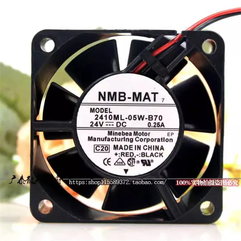 

Original 2410ML-05W-B70/79 60 * 60 * 25MM 6CM 24V 0.25A Double Ball Schneider Converter Cooling Fan