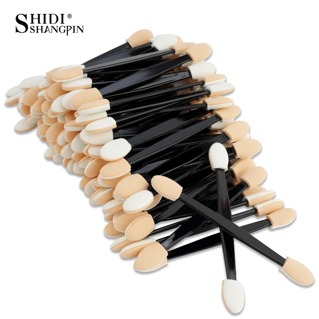 5/30/50/100PCS Dual Sided Sponge Eyeshadow Brushes Beauty Makeup Tools Applicators Reusable Portable Eye Shadow Stick Make up