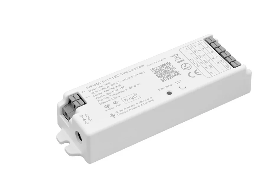 

NEWEST 12V 24V RF SPI Wifi RGB RGBW LED pixel controller support Tuya app control RF remote control with music function