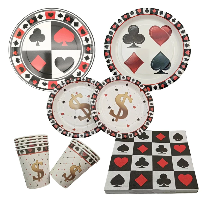 PlayingCardPaperPlateCupNapkinDisposableTablewareHappyBirthday