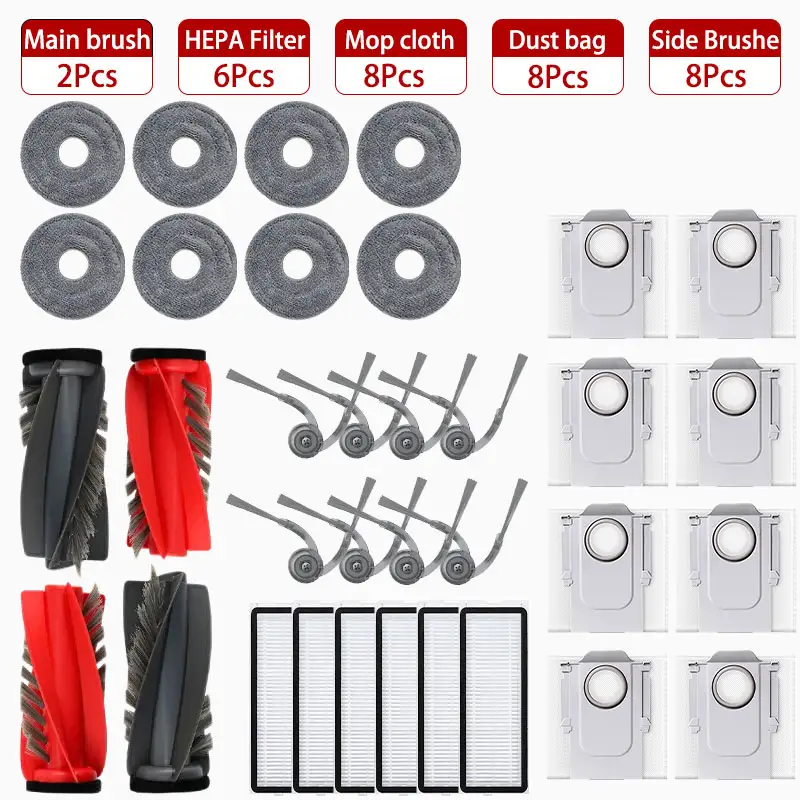 Fit For (Roborock Qrevo Edge / EdgeC / Edge S5A / 5V1 / Curv) Vacuum Parts Main Roller Side Brush Hepa Filter Mop Cloth Dust Bag - Image 18