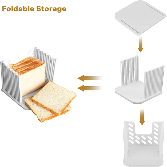 Toast Bread Slicer Foldable Toast Loaf Cutting Stand Versatile Homemade Bread Cutting Guide DIY Bread Slicer Kitchen Baking Tool 5